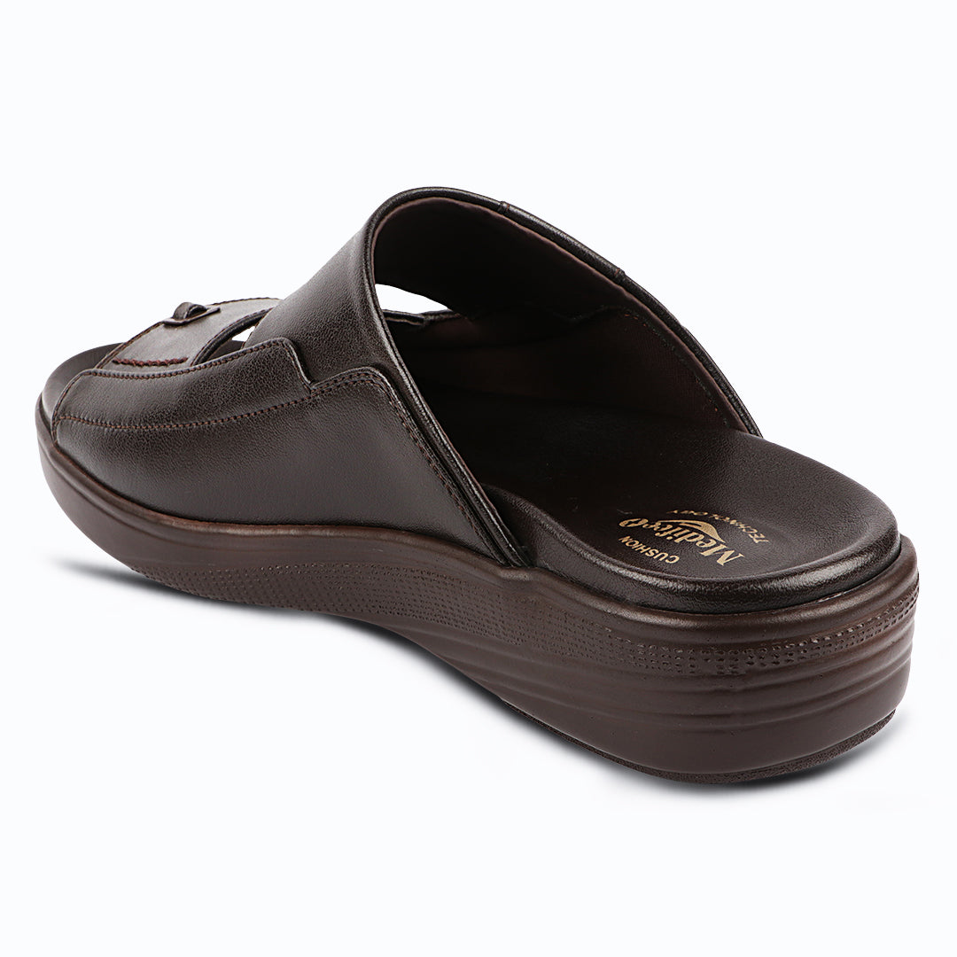 Medifeet Comfortable Slippers for Men (Leather Slippers | Slip on)