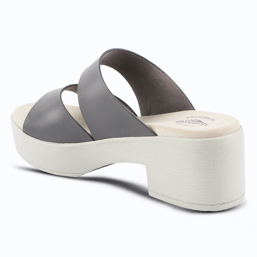 Medifeet Women’s Two Strap Slip-On Heels