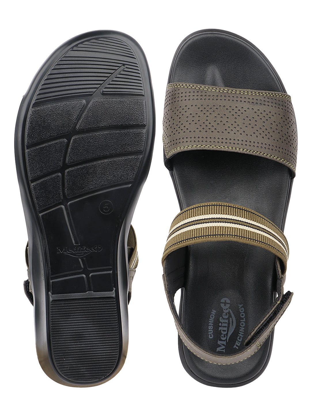 Medifeet Women’s Orthopedic Comfort Sandals - German-Based Bounce Back Cushion Technology with BASF | Arch Support | Cushioned Midsole | Adjustable Velcro Closure