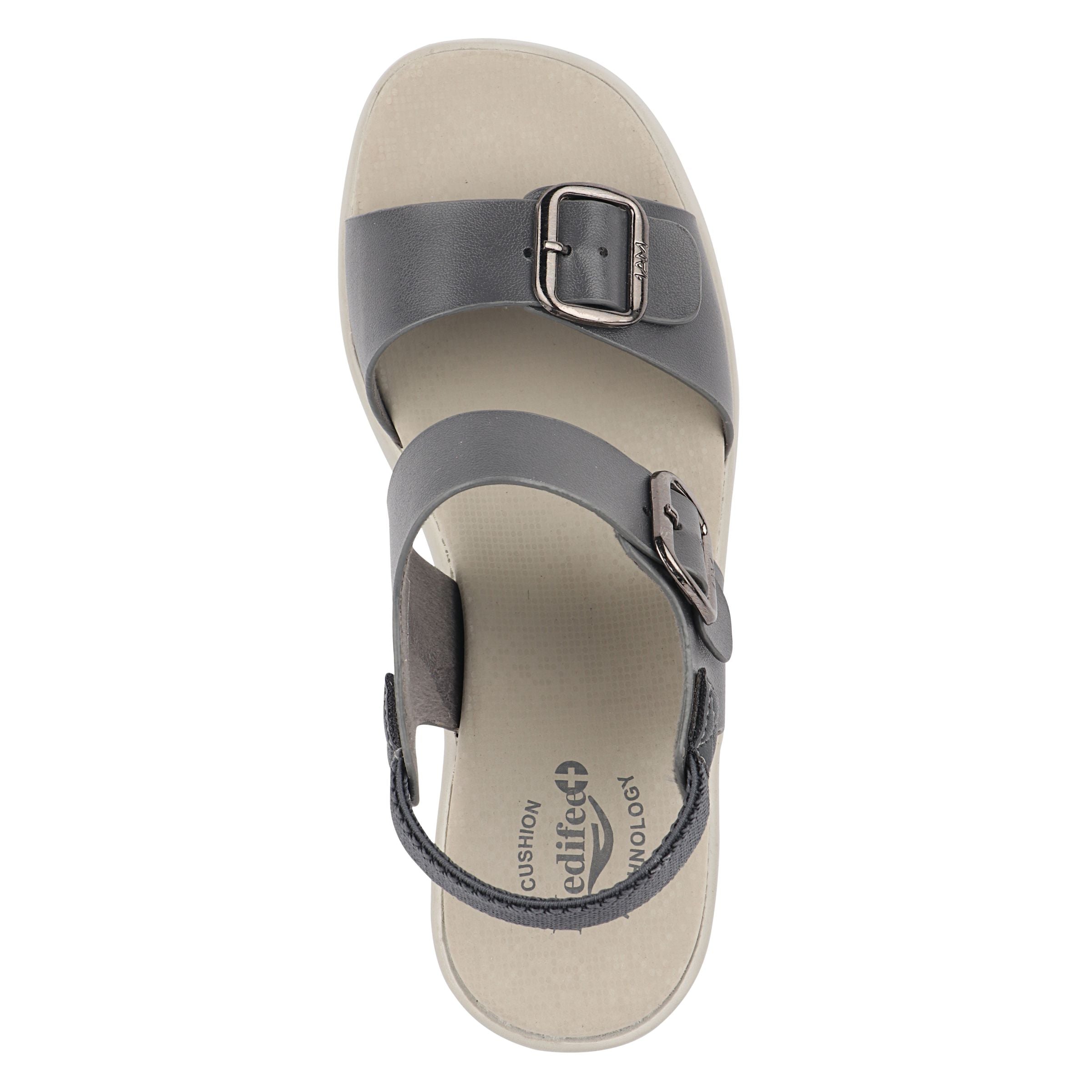 Medifeet Dual Strap Heel Sandal for Women (With Ankle Strap for Better Fit)