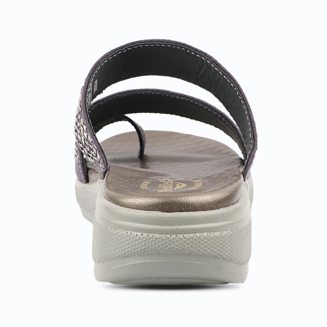 Medifeet Stylish Leather Slippers (Women) (Dual Strap for Better Fit)