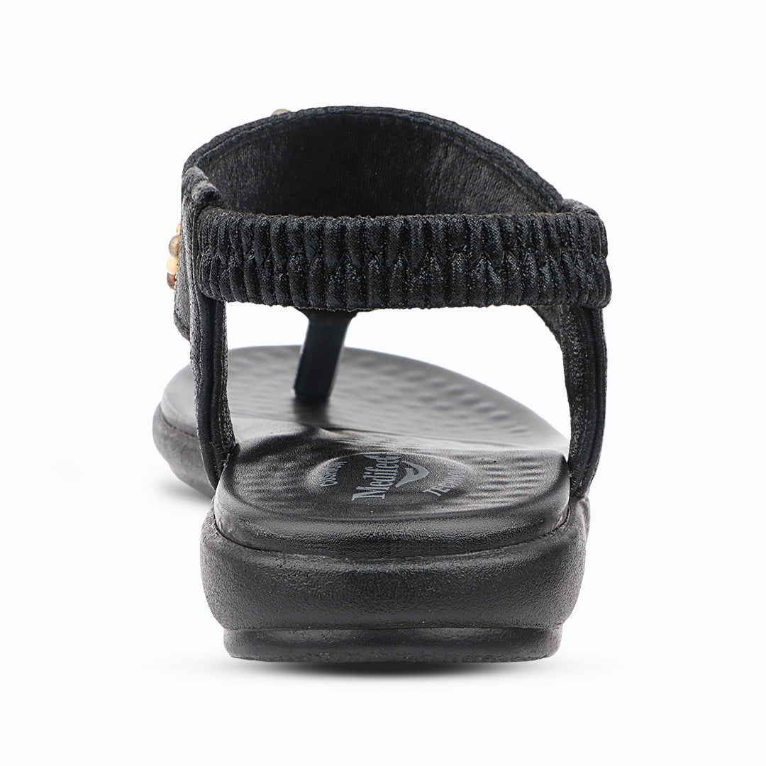 Medifeet Beaded Sandals for Women With Cushion Technology | Lightweight Orthopedic Cushion Flip-Flops | Fashion Meets All-Day Comfort