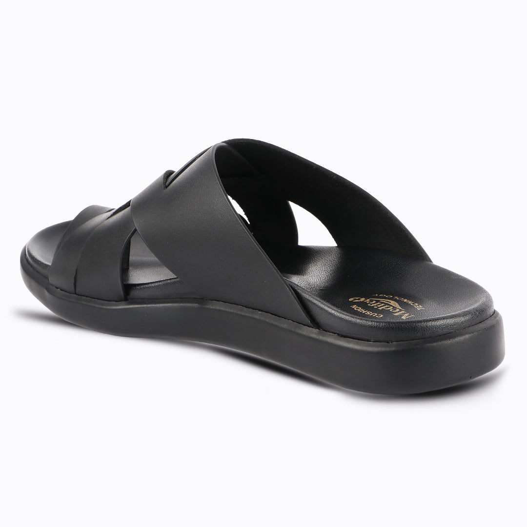 Medifeet Leather Slippers for Men (Classic)
(Extra Comfortable with Arch Support)