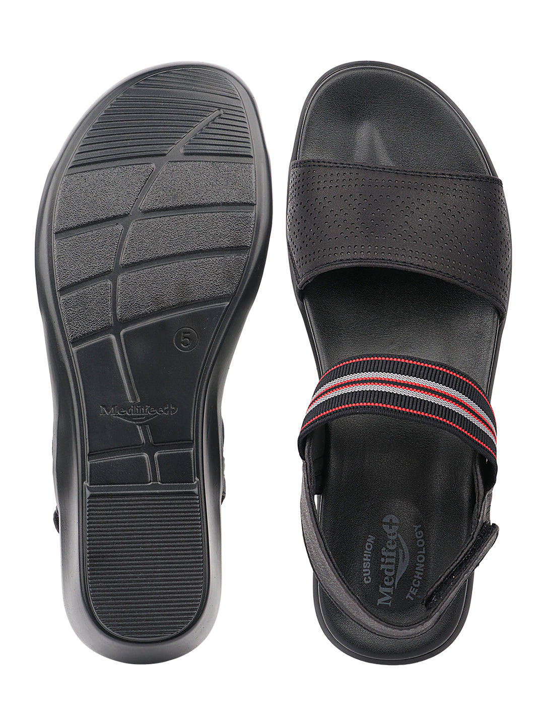 Medifeet Women’s Orthopedic Comfort Sandals - German-Based Bounce Back Cushion Technology with BASF | Arch Support | Cushioned Midsole | Adjustable Velcro Closure