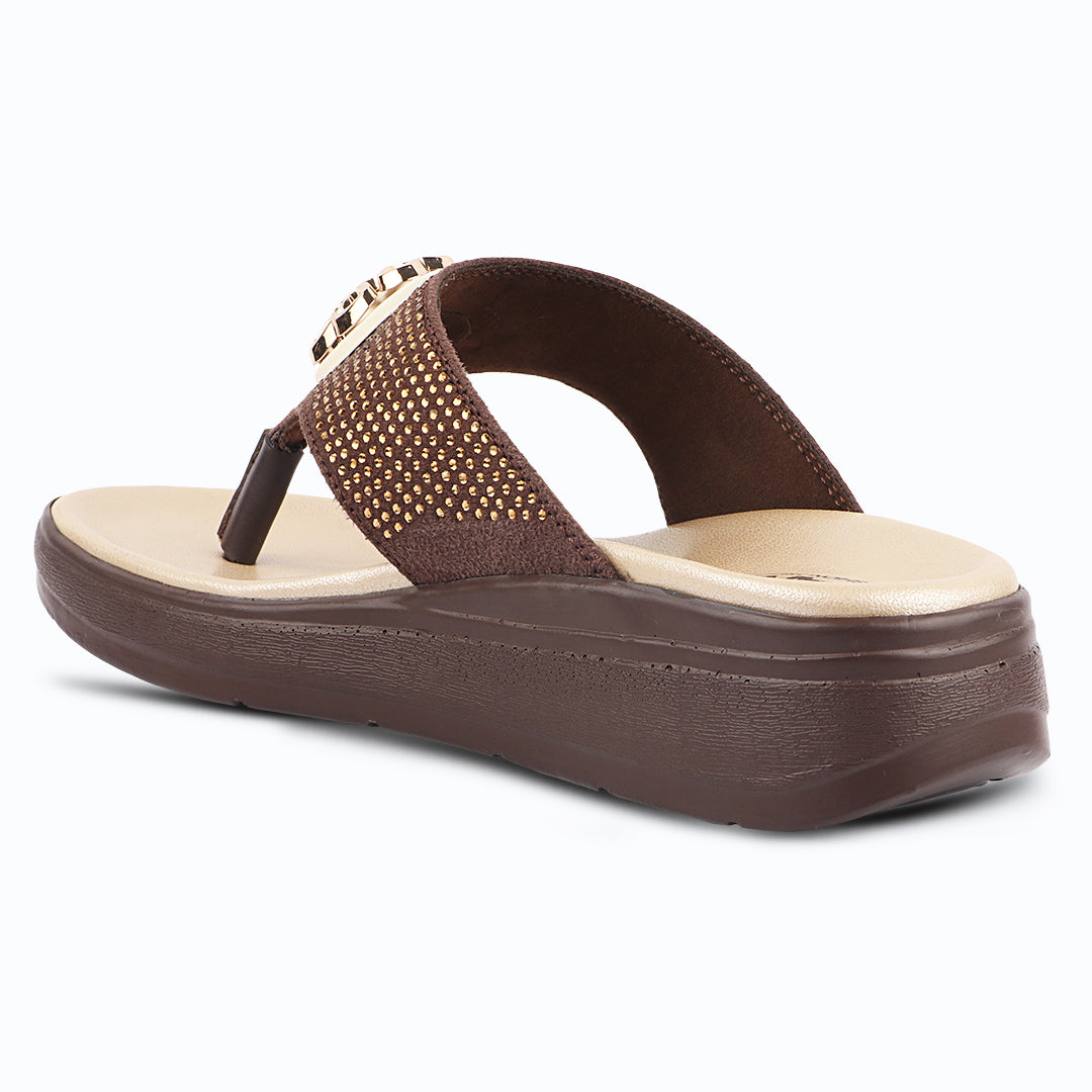 Medifeet Stylish Stone and Comfy Slippers for Women with Midsole Arch Support