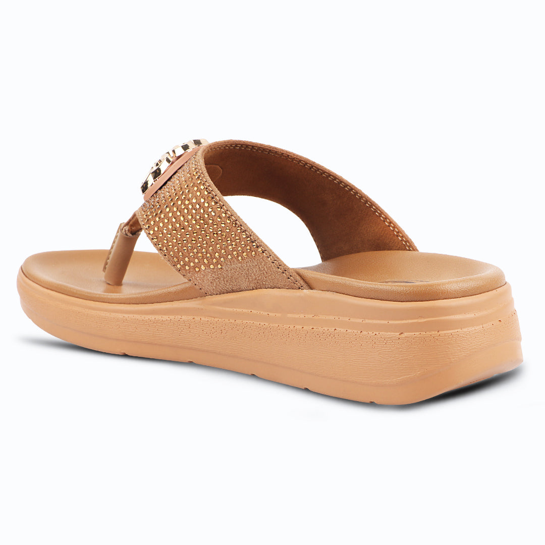 Medifeet Stylish Stone and Comfy Slippers for Women with Midsole Arch Support