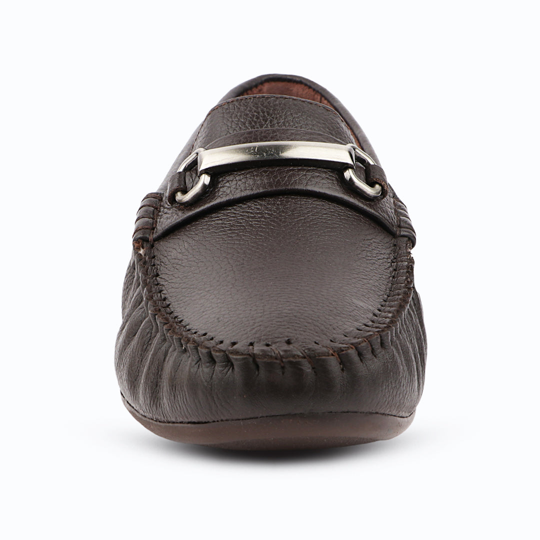 Medifeet Men's Genuine Leather Horsebit Loafers – Orthopedic Comfort with German Technology & Arch Support