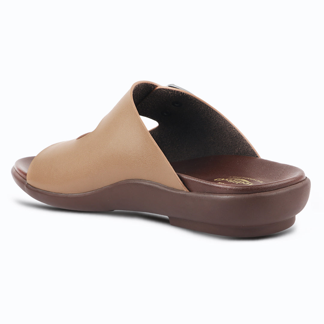 Medifeet Dual Buckle Leather Slippers for Men(Extra Comfortable with Arch Support)