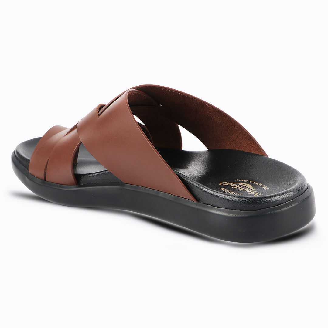 Medifeet Leather Slippers for Men (Classic)
(Extra Comfortable with Arch Support)
