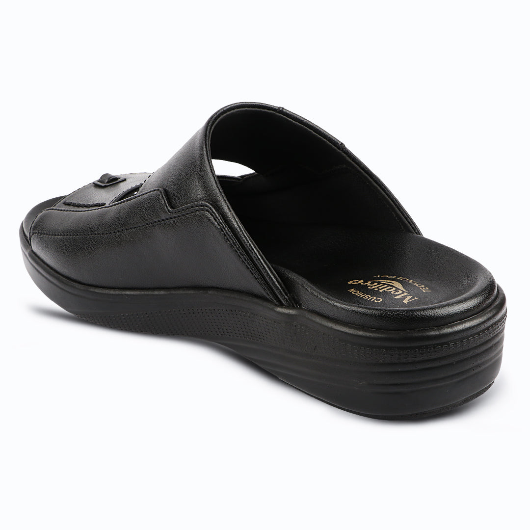 Medifeet Comfortable Slippers for Men (Leather Slippers | Slip on)