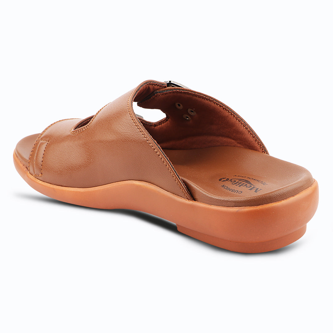 Medifeet Men's Orthopedic Comfort Sandals | Adjustable Double Buckle | Ergonomic Arch Support | Soft Cushioned Footbed | Lightweight Anti-Slip Walking Slides | Everyday Casual Footwear