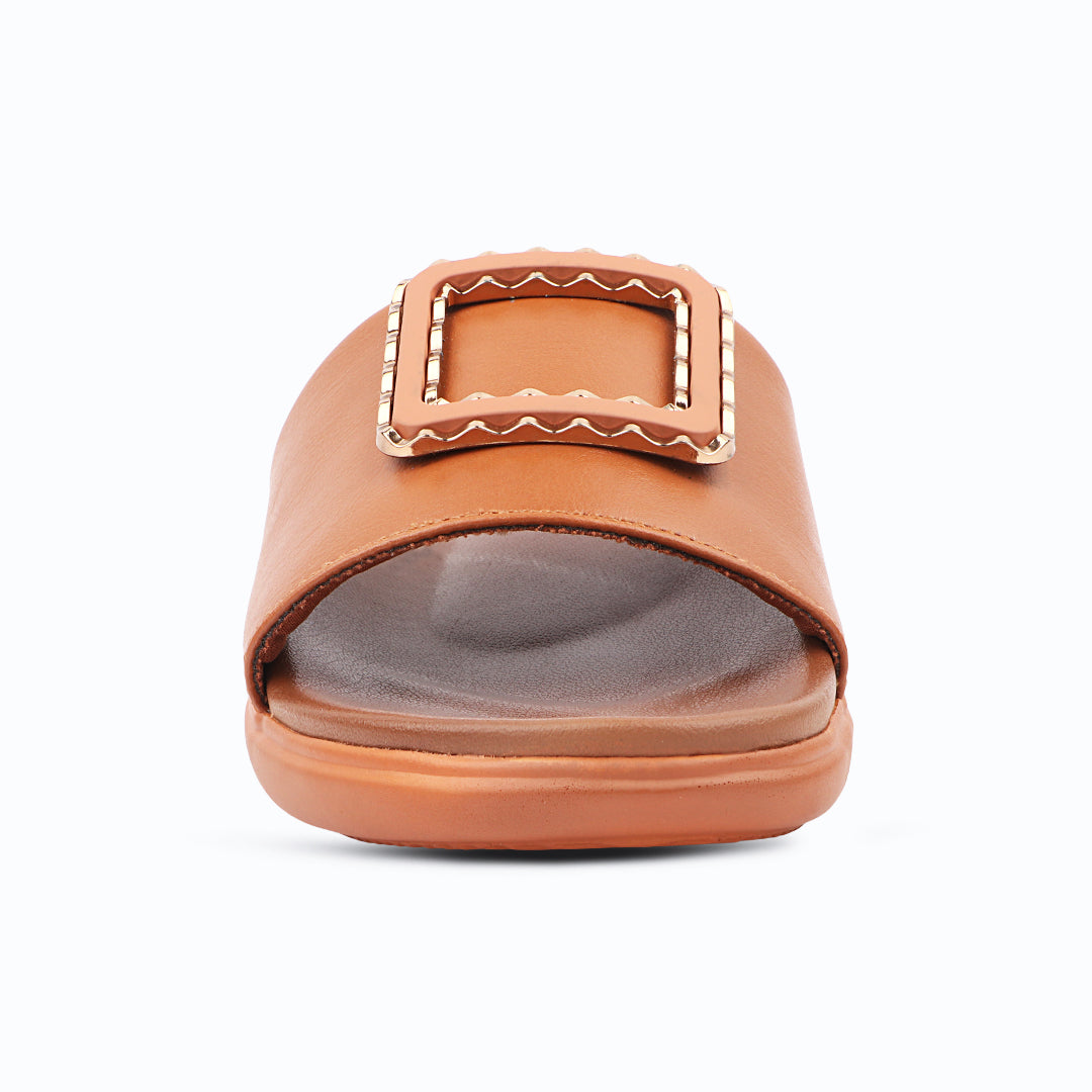 Medifeet Leather Sliders for Women (Comfortable & Classic Design)