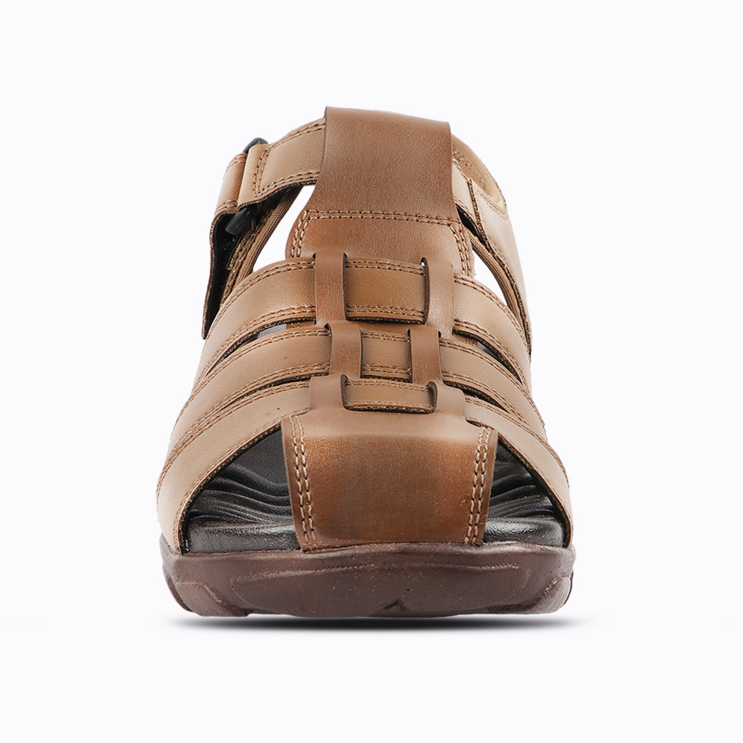 Medifeet Peek-a-Toe Fisherman Sandals With Arch Support For Men's