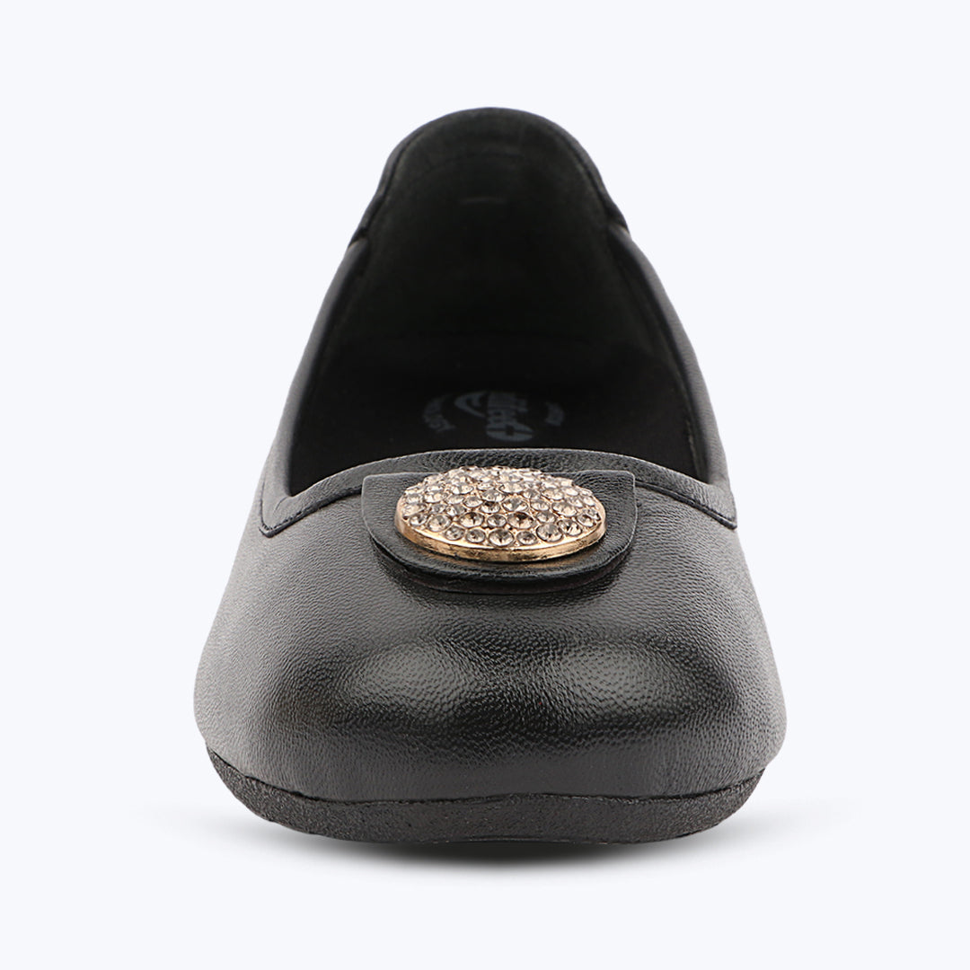 Medifeet 'Desk to Dinner' Chic Embellished 'Ballerinas' for Women Ballet Flats Shoes (Cushion Technology)