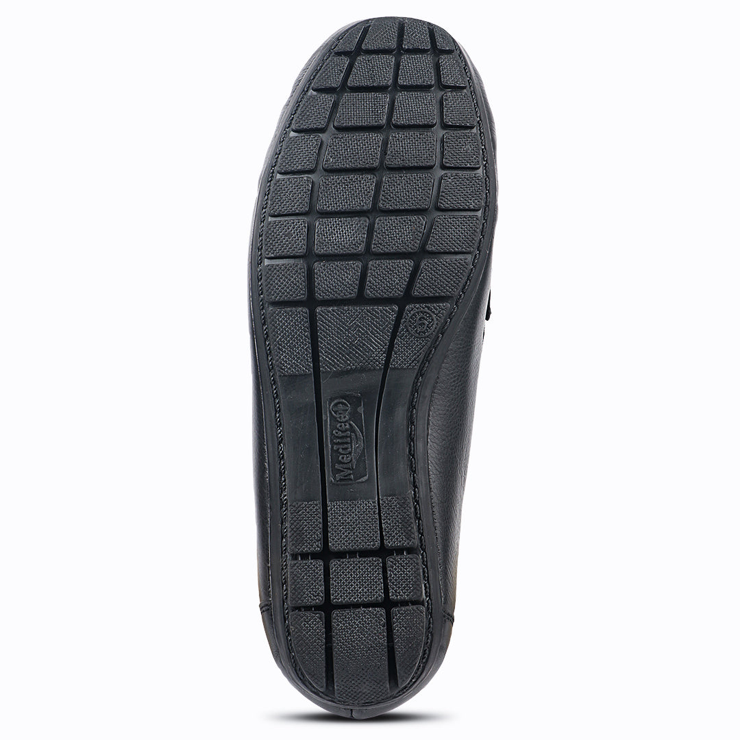 Medifeet Genuine Leather Comfort With Arch Support Loafers For Women's