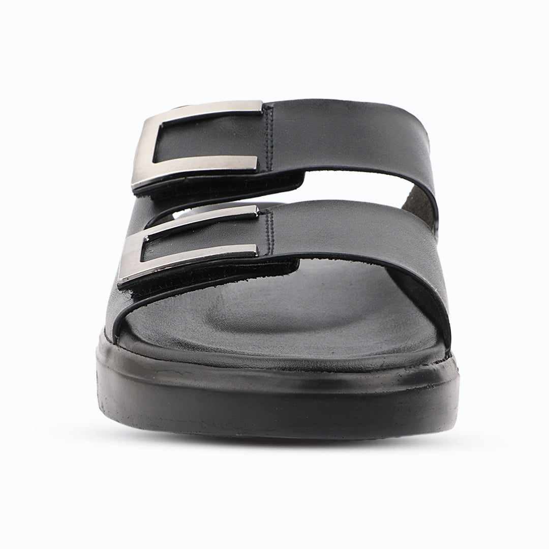 Medifeet Comfort Slide Sandals For Men's - Adjustable double straps with elegant metal buckles