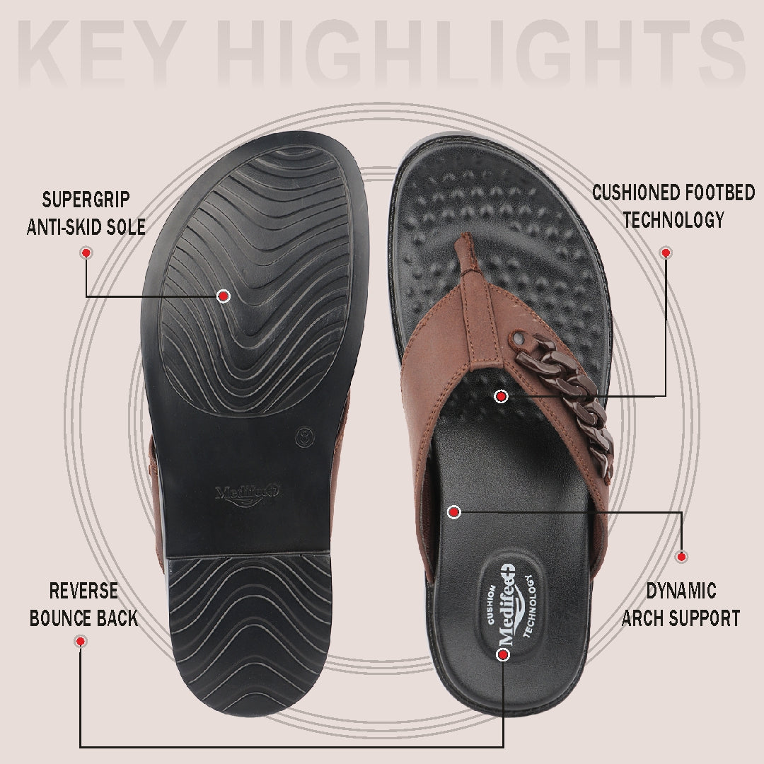 Medifeet Men’s Premium Orthopedic Comfort Sandals | Advanced Arch Support | Cushioned Footbed | Ergonomic Walking & Everyday Wear