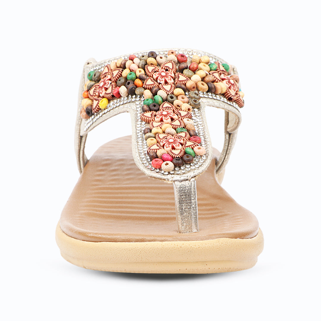 Medifeet Beaded Sandals for Women With Cushion Technology | Lightweight Orthopedic Cushion Flip-Flops | Fashion Meets All-Day Comfort