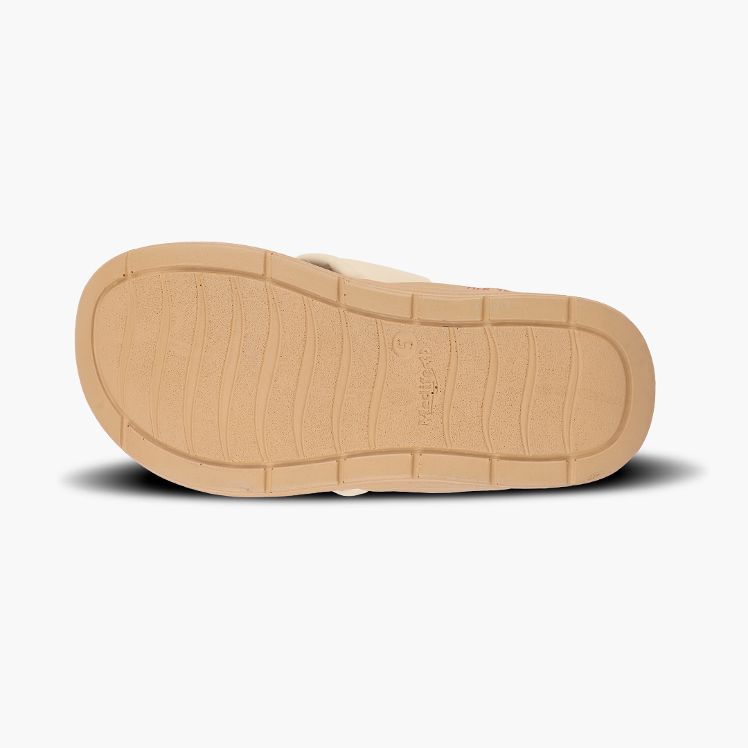 Modern V Strap Style Comfy Leather Slippers for Women