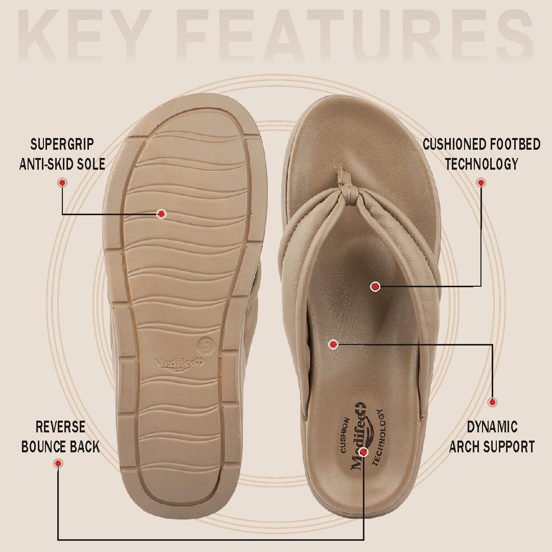 Medifeet Cushion & Comfortable Midsole With Arch Support Slippers For Women's