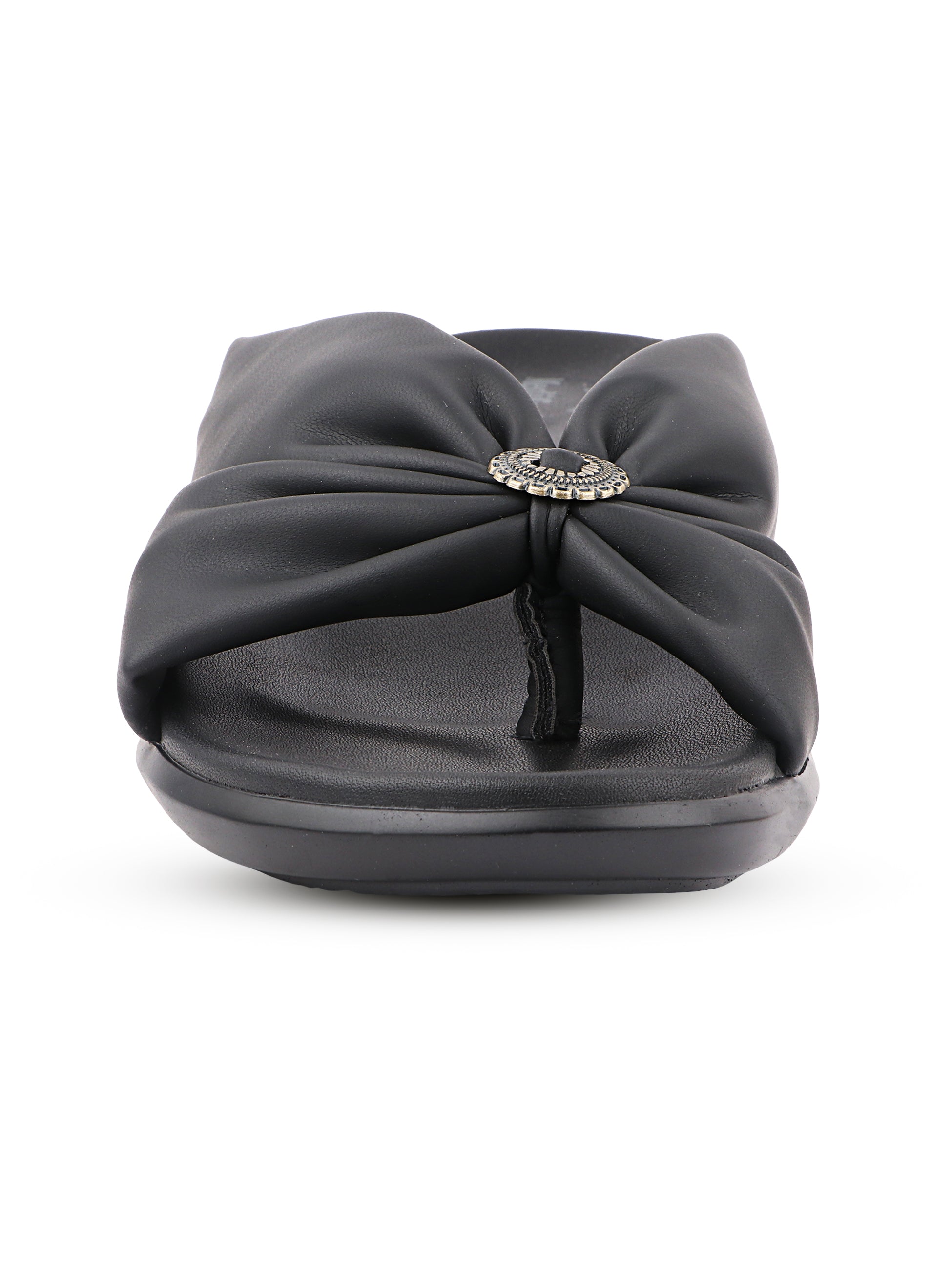 Medifeet Women's Fashion Orthopedic Bow Slide Sandals - Stylish Bow Embellishment | Arch Support | Bounce Back Cushion Midsole | Soft Comfortable Upper | Anti-Skid Outsole | Pain free Walking
