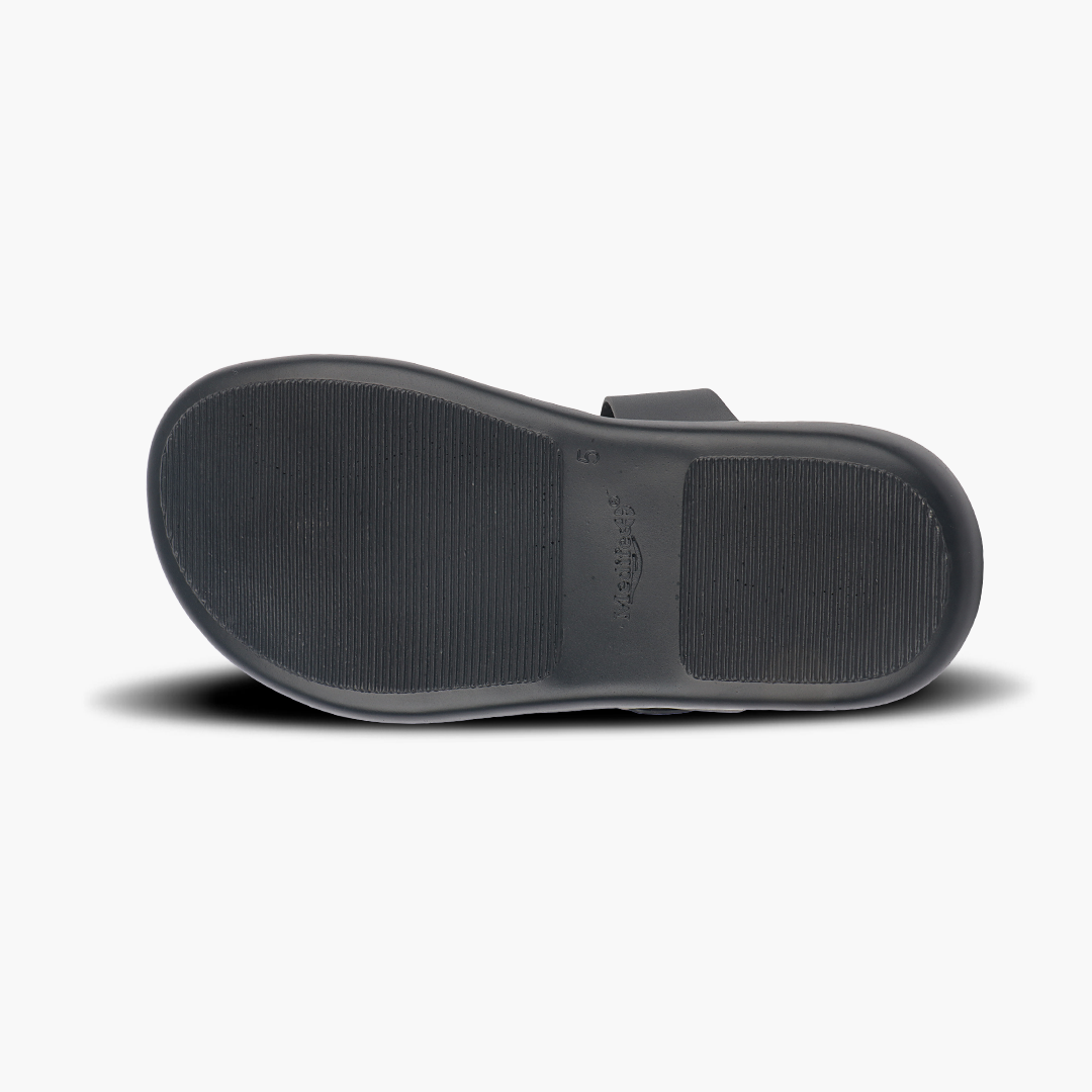 Medifeet Women’s Comfort Cross Strap Slide Sandals with Adjustable Buckle | Arch Support | Cushioned Footbed | Lightweight Anti-Slip Sole