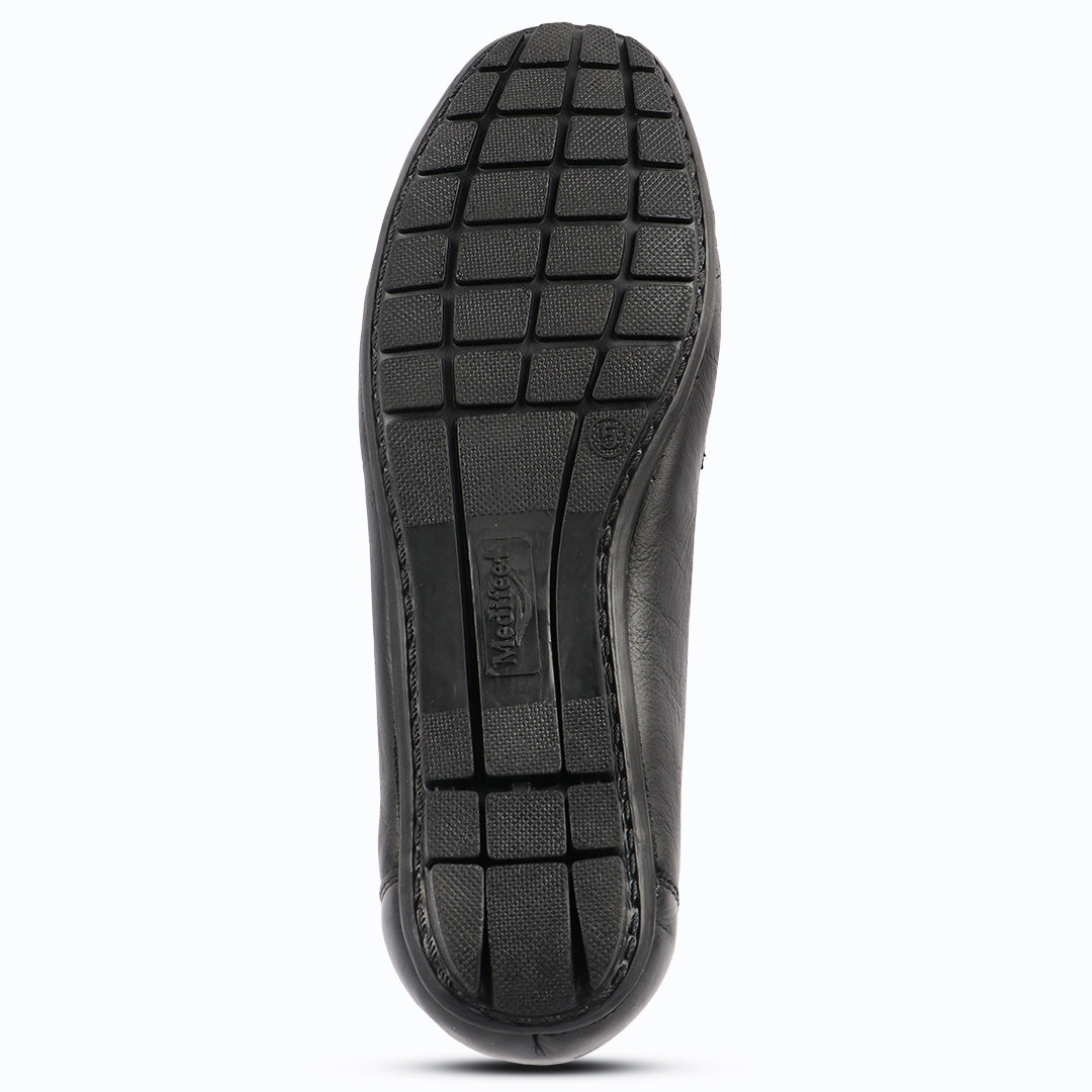 Medifeet Genuine Leather Comfortable & Arch Support Loafers For Women's