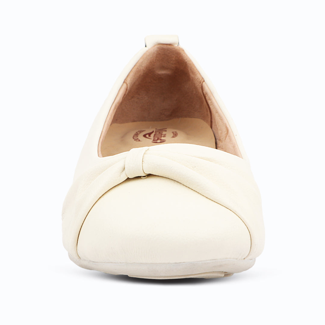 Medifeet SoftWalk Women’s Knot Ballet Flats | Cushioned Slip-On Comfortable Shoes | Orthopedic Comfort Ballerina Flats