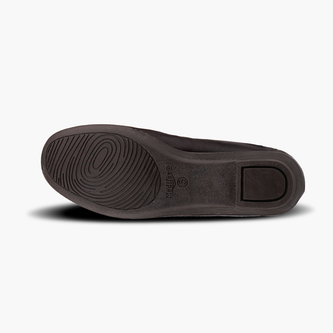 Subtle Heel Leather Loafers for Women with Arch Support