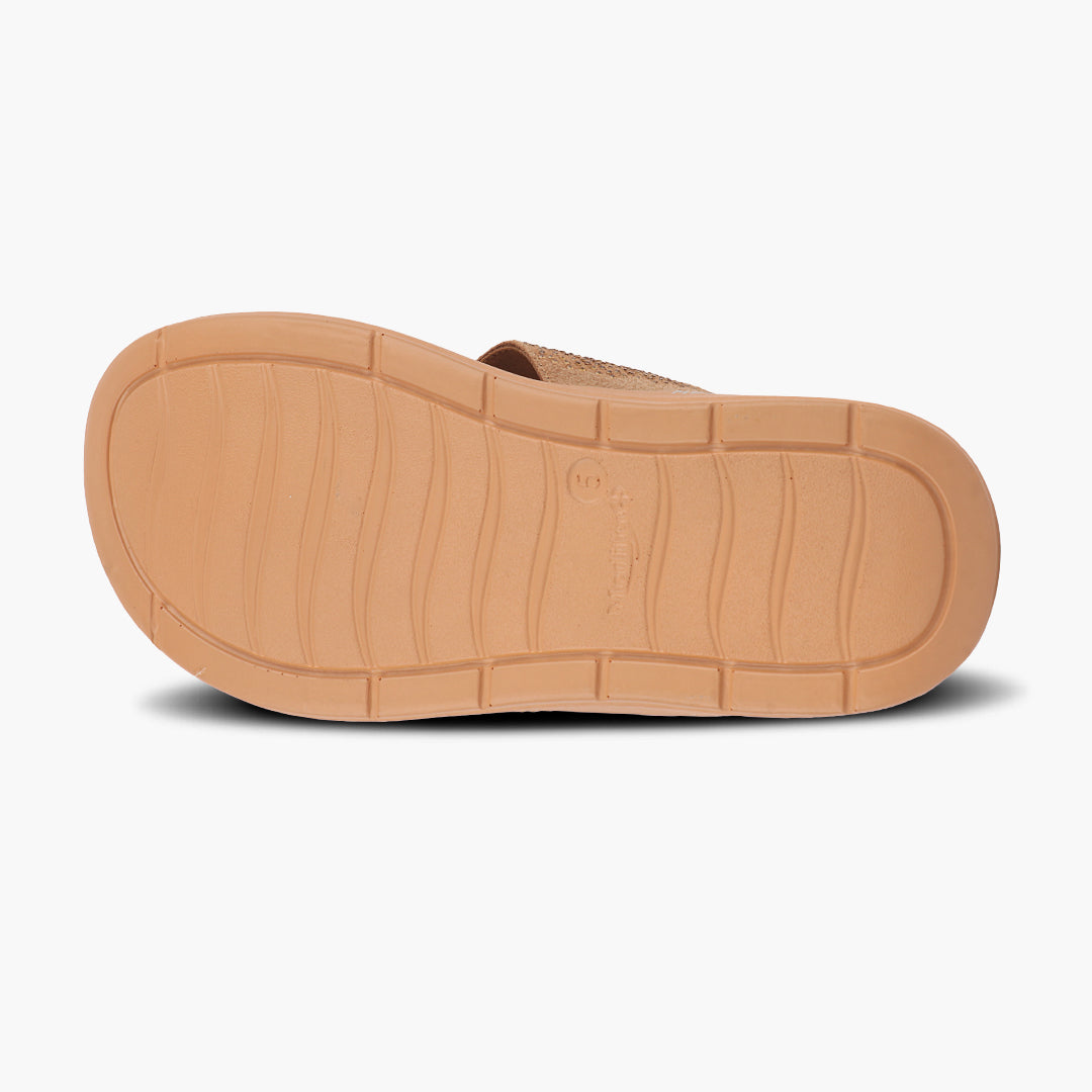 Medifeet Stylish Stone and Comfy Slippers for Women with Midsole Arch Support