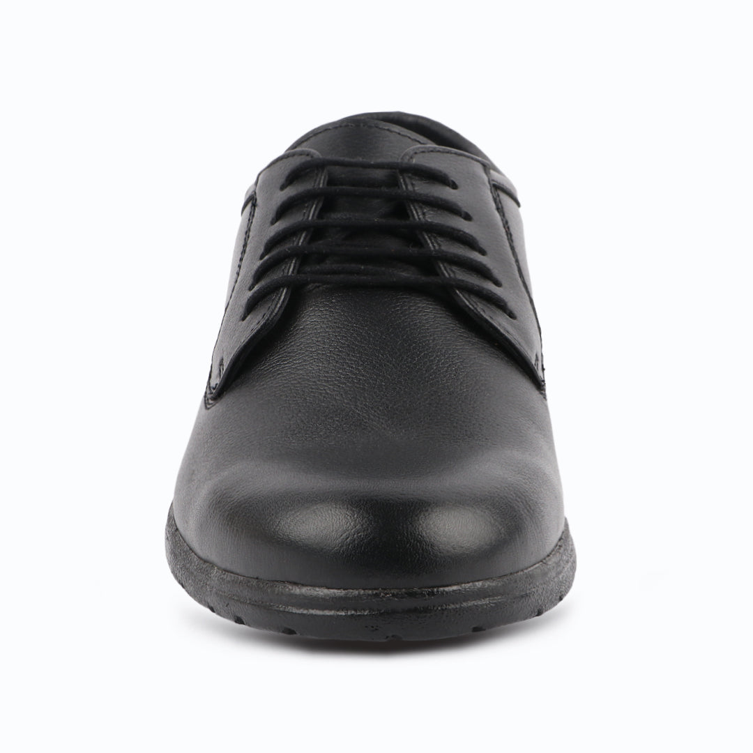 Medifeet Men's Black Leather Lace-Up Oxford Style Formal Shoes