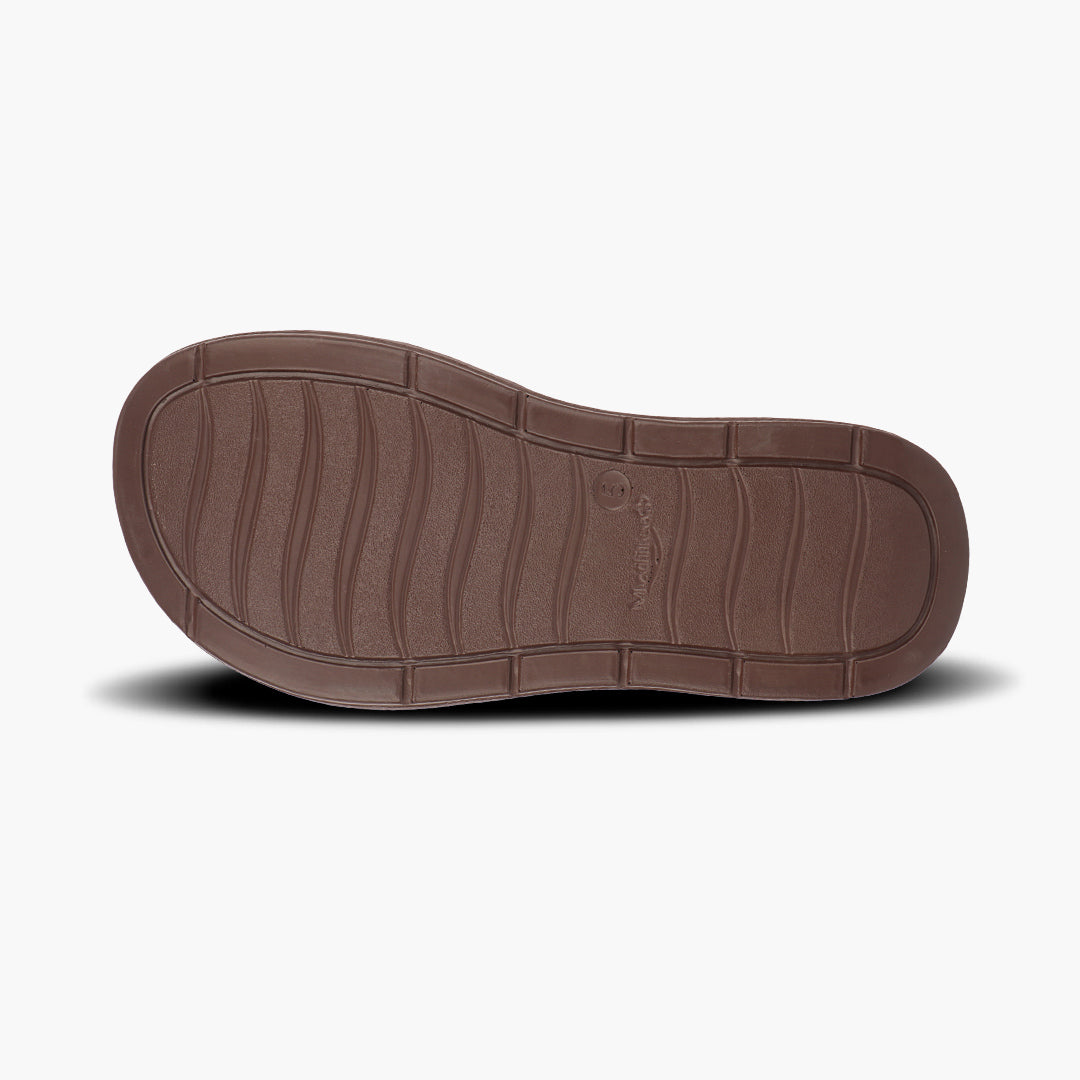 Medifeet Classic Leather Slide for Women (Cushioned Footbed & Arch Support)