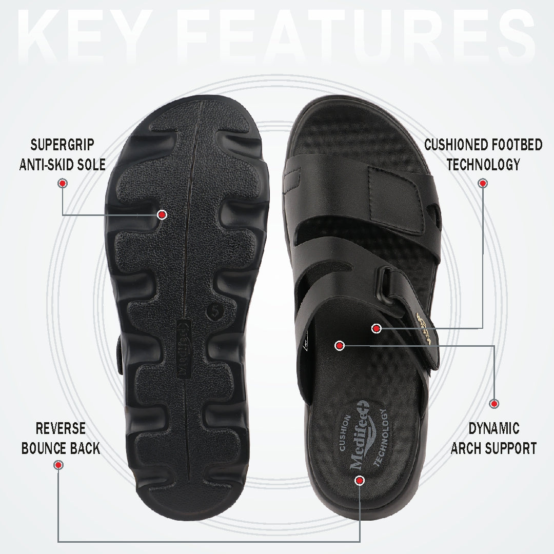 Medifeet Women's Therapeutic Comfort Sandals | Helps Reduce Lower Back, Hip & Ankle Stress | Cushioned Pressure Relief Footbed