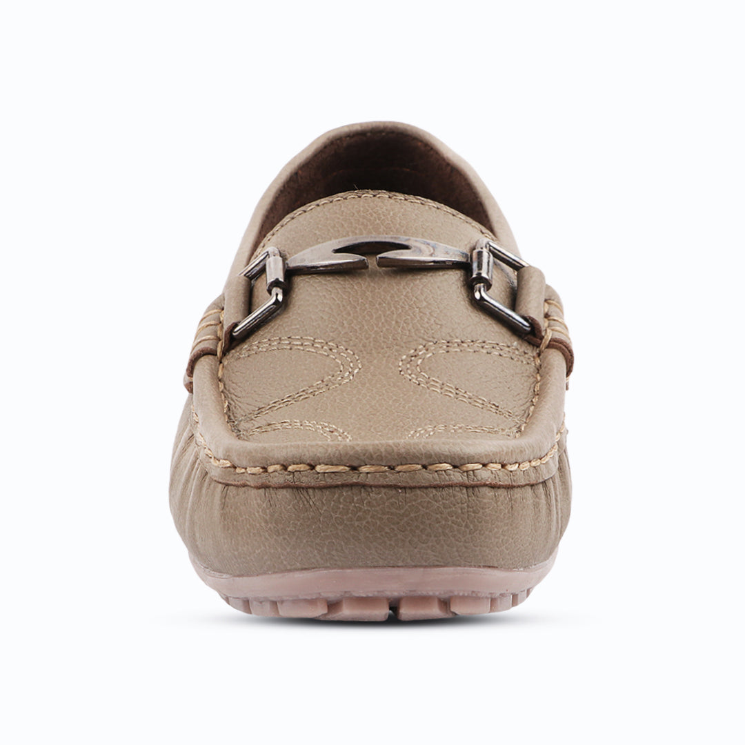 Medifeet Genuine Leather Metal Top Loafers with Arch Support For Women's