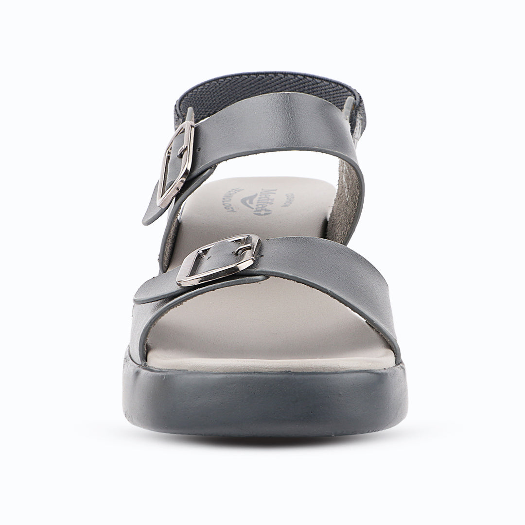 Medifeet Dual Strap Heel Sandal for Women (With Ankle Strap for Better Fit)