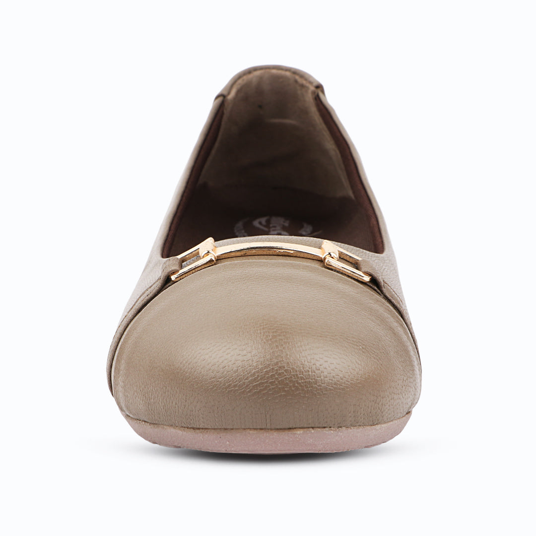 Medifeet Women's Genuine Leather Flats Ballet – (Arch Support, Cushioned Insole, Formal & Office Wear Comfort)