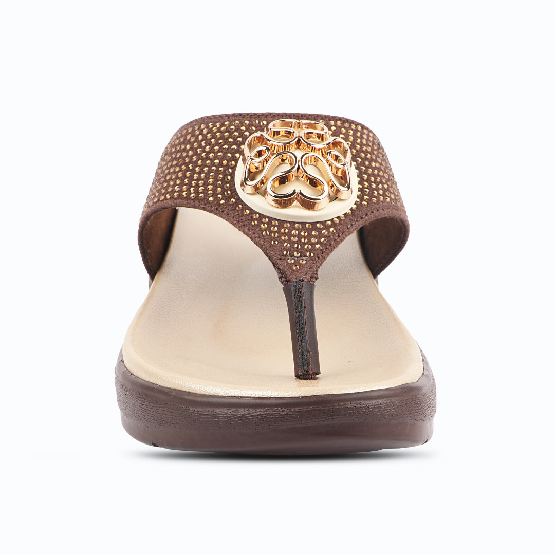 Medifeet Stylish Stone and Comfy Slippers for Women with Midsole Arch Support