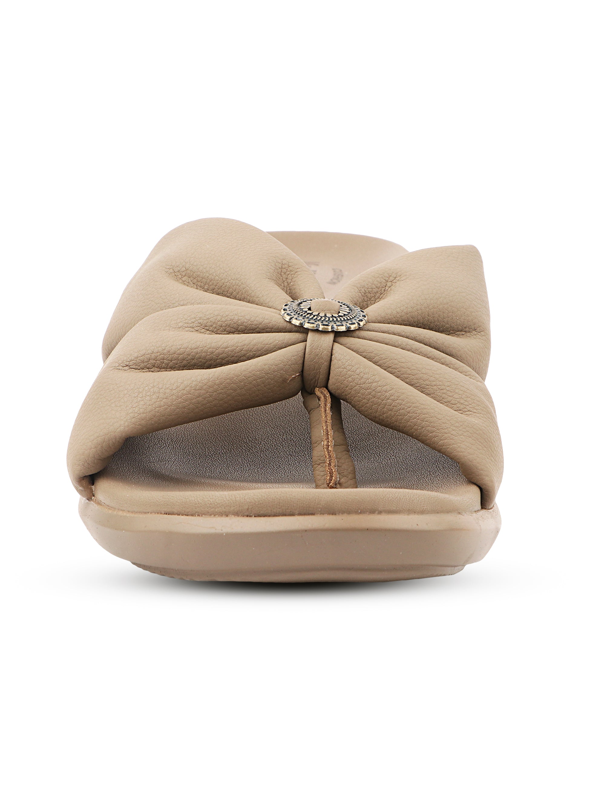 Medifeet Women's Fashion Orthopedic Bow Slide Sandals - Stylish Bow Embellishment | Arch Support | Bounce Back Cushion Midsole | Soft Comfortable Upper | Anti-Skid Outsole | Pain free Walking