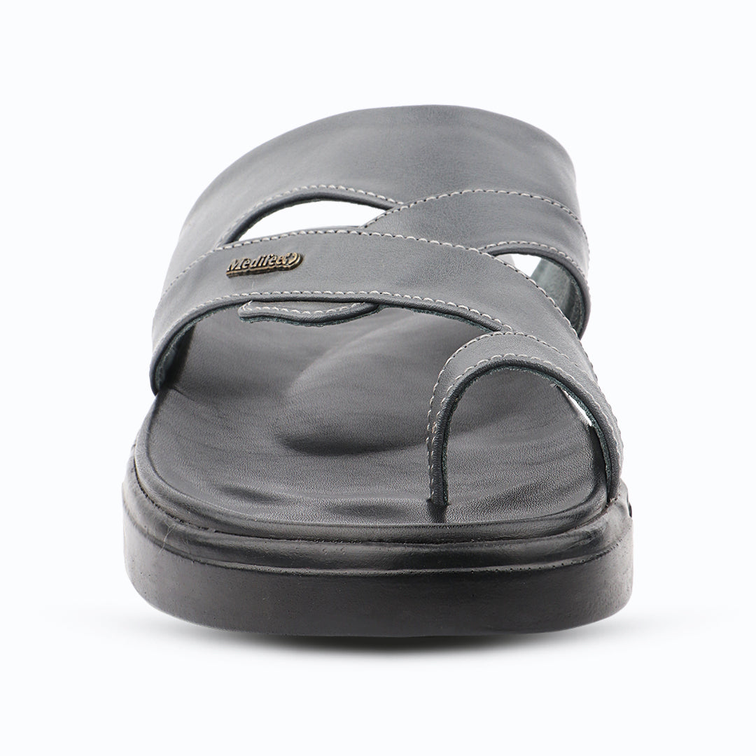 Medifeet Men’s Orthopedic Cross Strap Comfort Slides | Advanced Arch Support | Ultra Cushion Footbed | BASF German Technology Sole | Anti-Skid