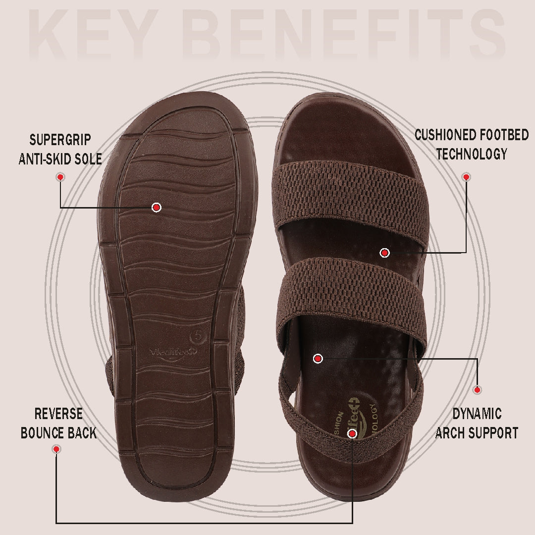 Medifeet Dual Strap Sandals for Women
(with High Back Strap & Arch Support)