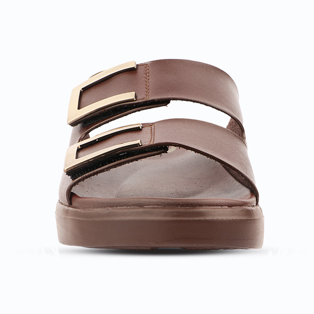 Medifeet Comfort Slide Sandals For Men's - Adjustable double straps with elegant metal buckles