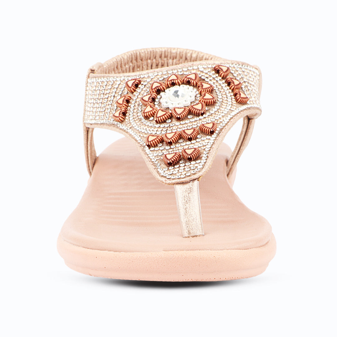 Medifeet Elegance Beadwork Slingback Sandals for Women with Plush Cushion Footbed