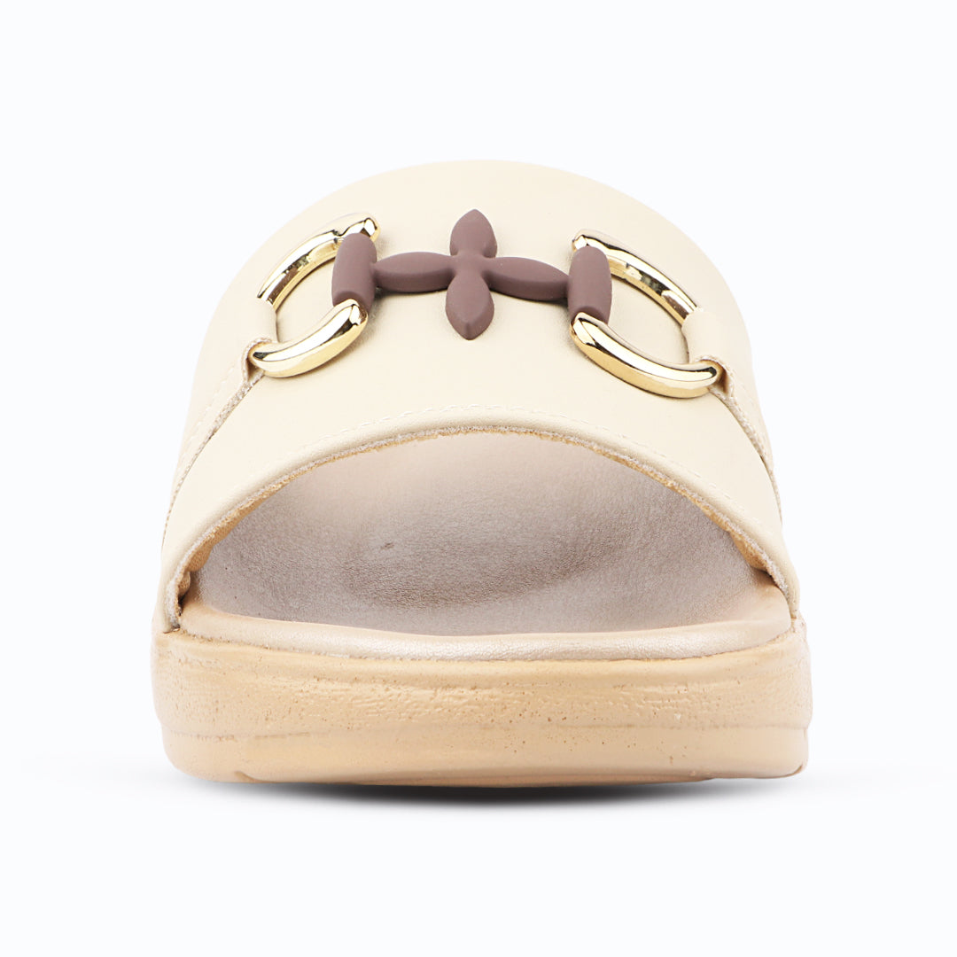 Medifeet Classic Leather Slide for Women (Cushioned Footbed & Arch Support)