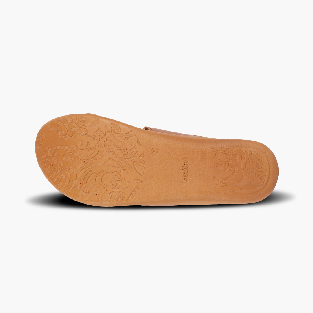 Medifeet Leather Slippers for Women (Kolhapuri Style | Premium Leather)