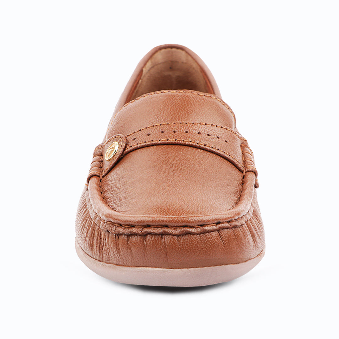 Medifeet Premium Leather Moccasin Loafers for Women | Plush Padded Footbed, Anatomical Arch Support, Breathable Inner Lining Loafers