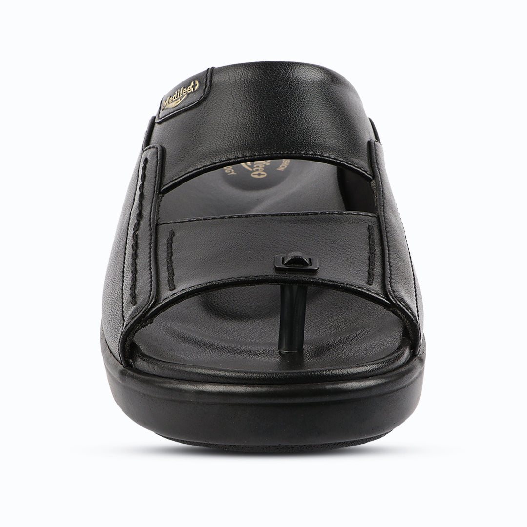 Medifeet Comfortable Slippers for Men (Leather Slippers | Slip on)