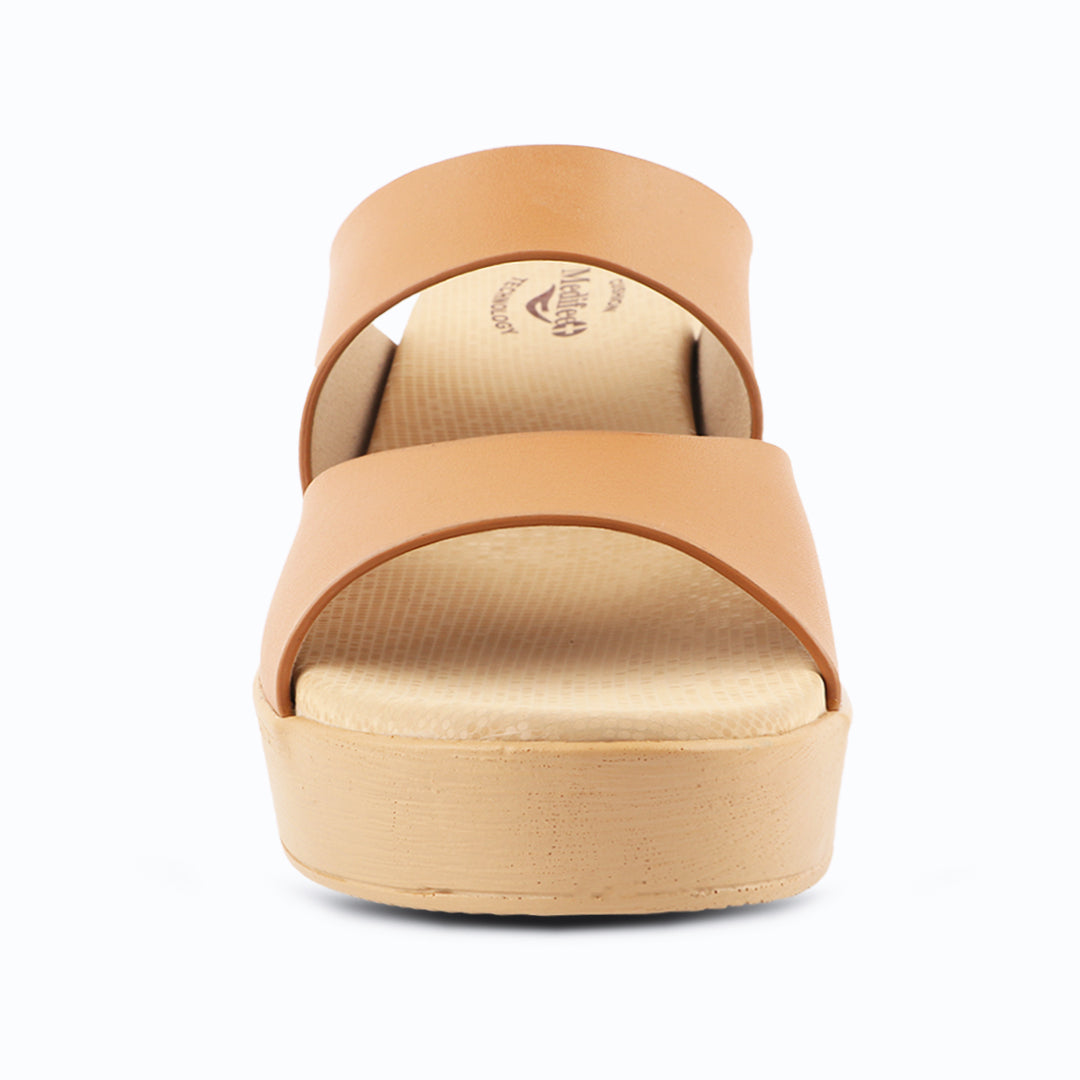 Medifeet Women’s Two Strap Slip-On Heels
