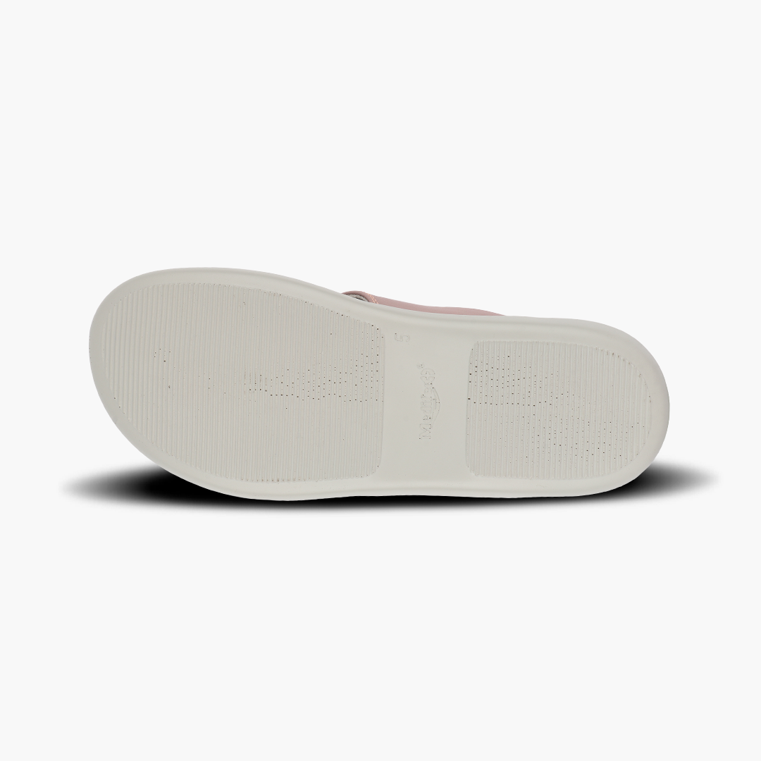 Cushioned V Strap Leather Slippers for Women