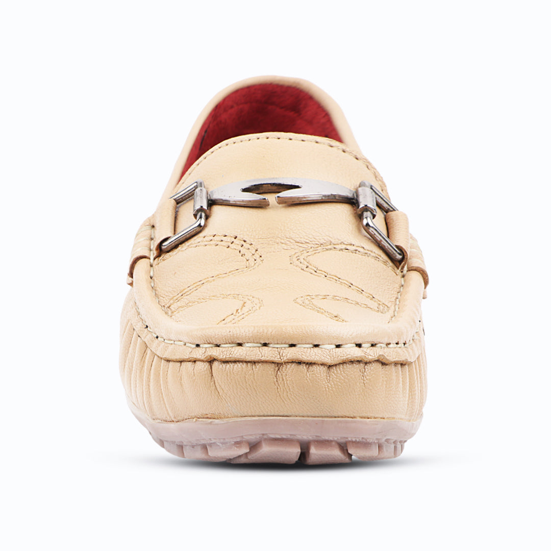 Medifeet Genuine Leather Metal Top Loafers with Arch Support For Women's