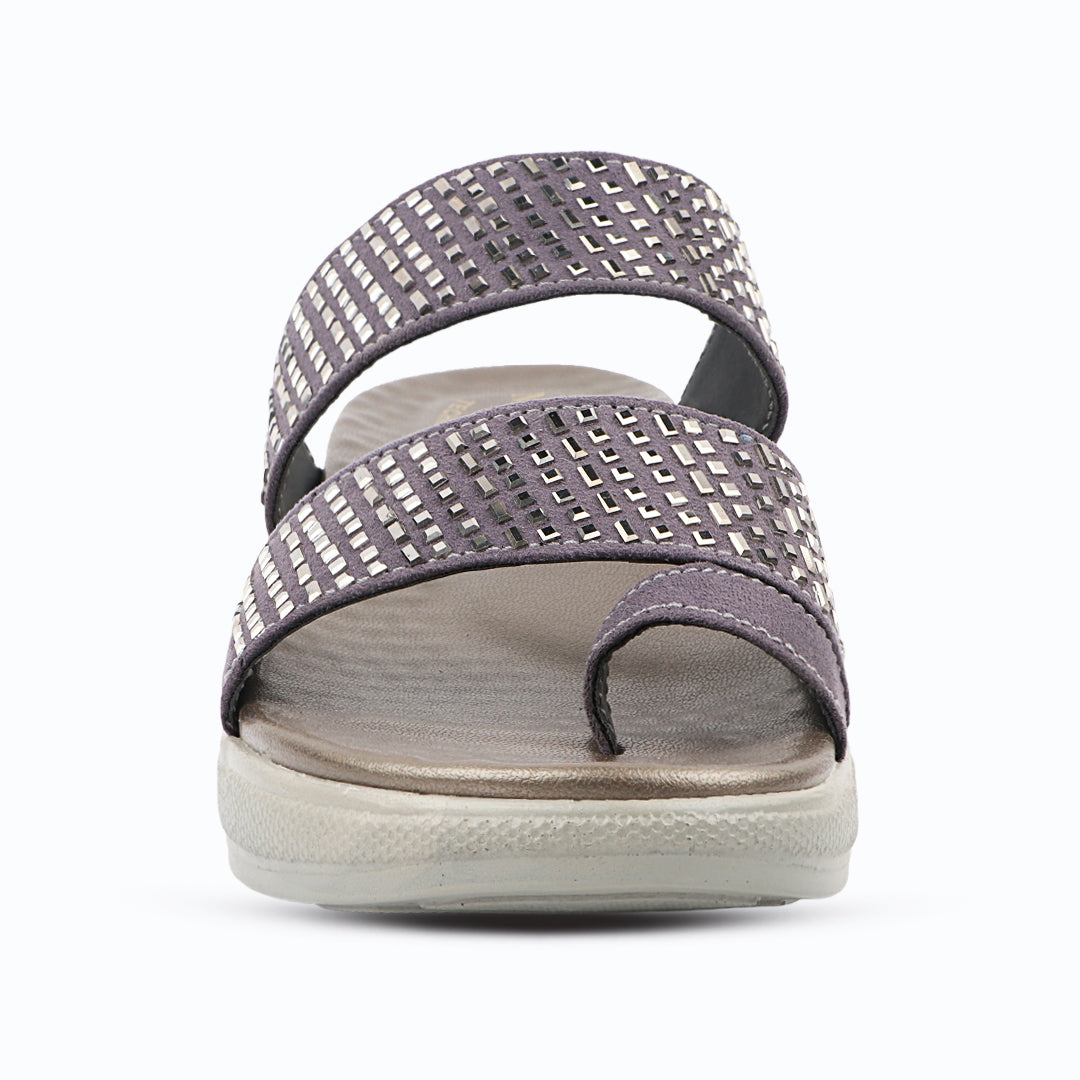 Medifeet Stylish Leather Slippers (Women) (Dual Strap for Better Fit)